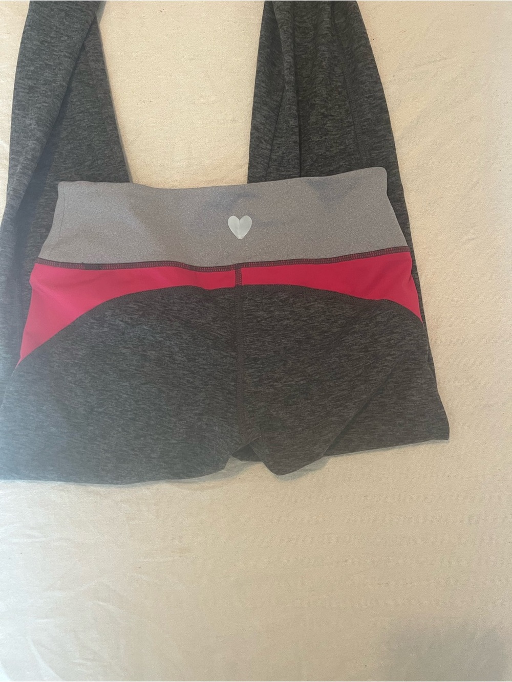 High-Rise Gray and Pink Women's Athletic pants